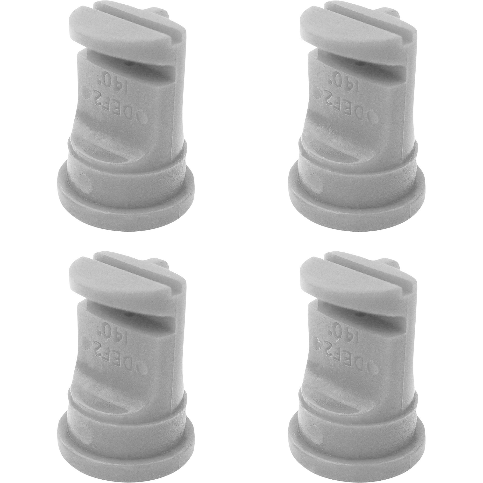 Valley Industries Deflector Spray Nozzles - 4 Pcs, Gray, 140° Wide Angle, Model# DF3.0-CSK